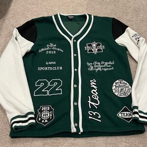 Green and White Varsity Jacket